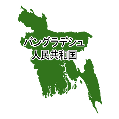 バングラデシュ人民共和国無料フリーイラスト｜漢字(緑)